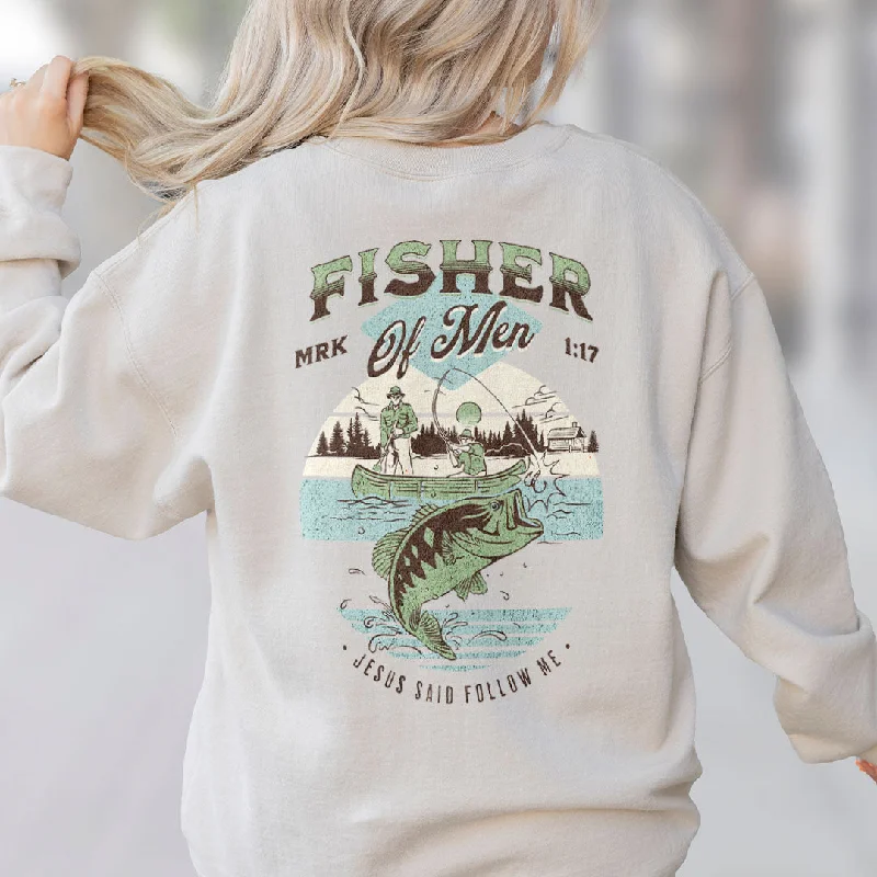 Fisher of Men - Mark 1:17 Back Print Sweatshirt