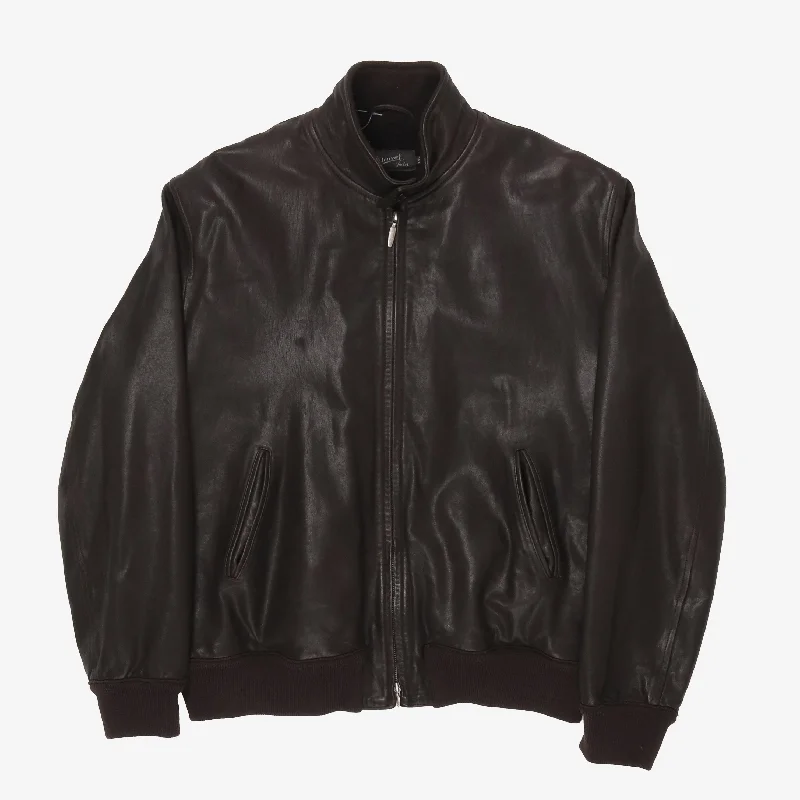 Leather Bomber Jacket