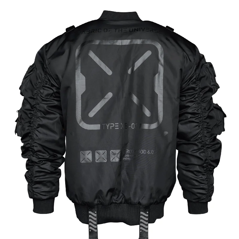 XB-03 Stealth Black Bomber Jacket