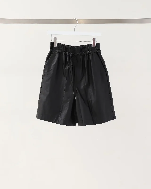 SYNTHETIC LEATHER SHORTS