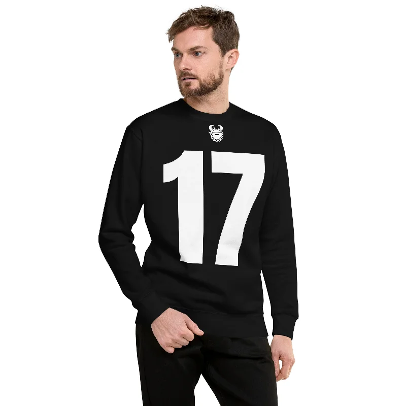 Customizable -- Unisex Premium Crewneck - Black - Choose your OWN Jersey #