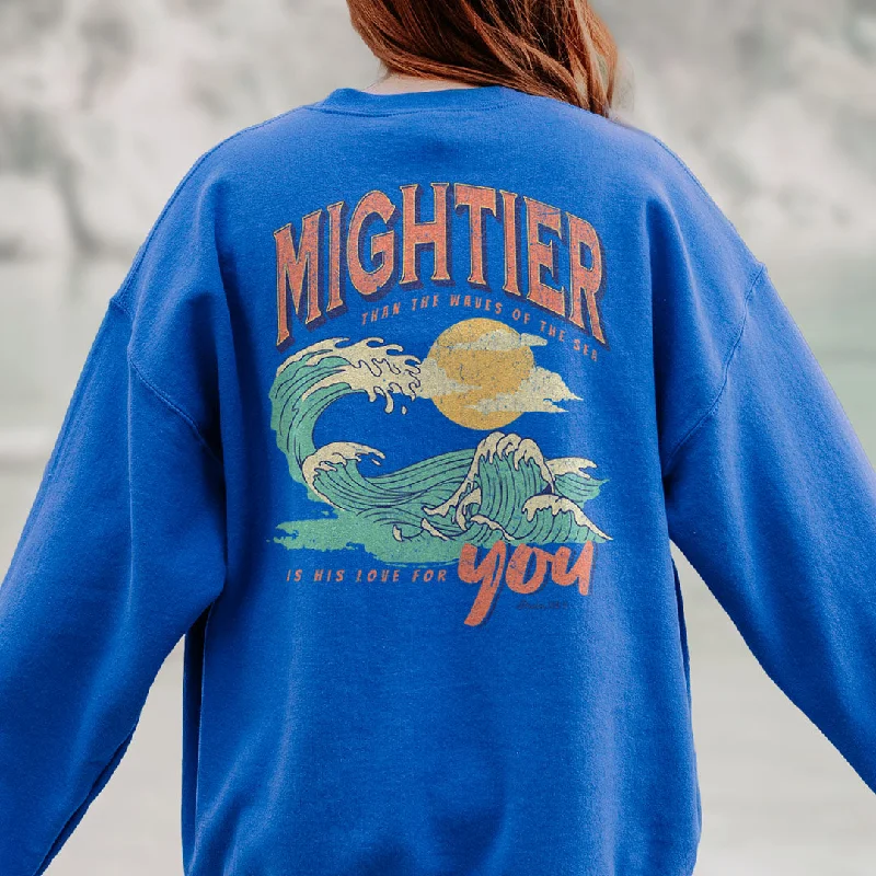 Mightier Than The Waves Of The Sea Summer Back Print Sweatshirt