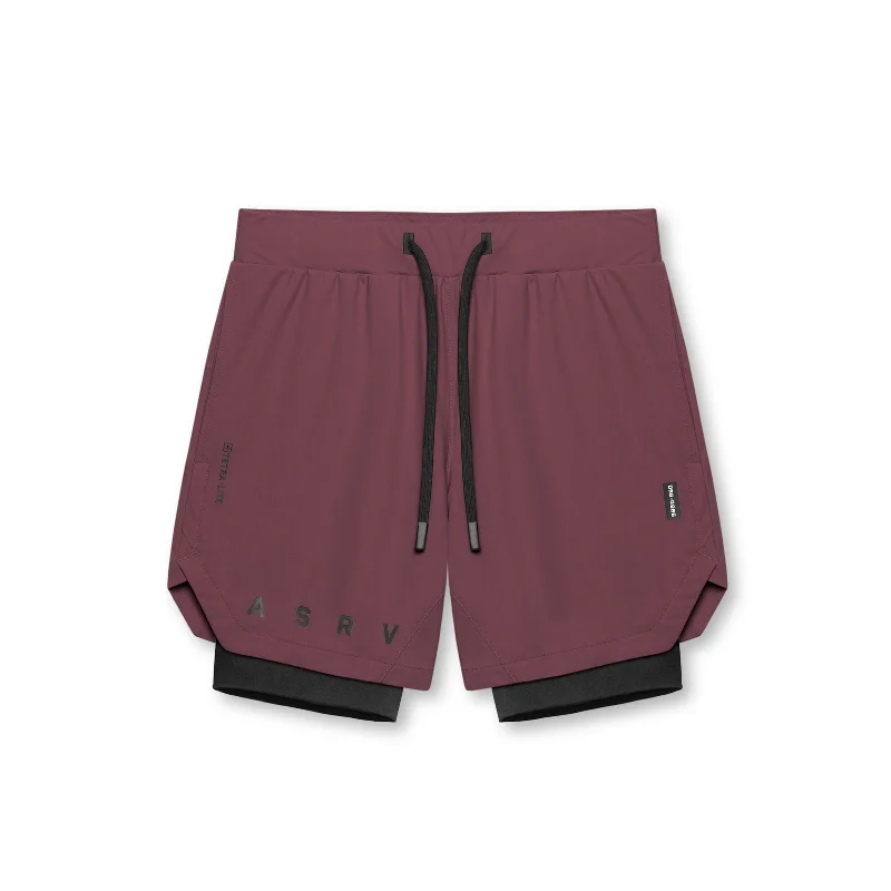 0866. Tetra-Lite® 7" Liner Short - Plum "ASRV"/Black