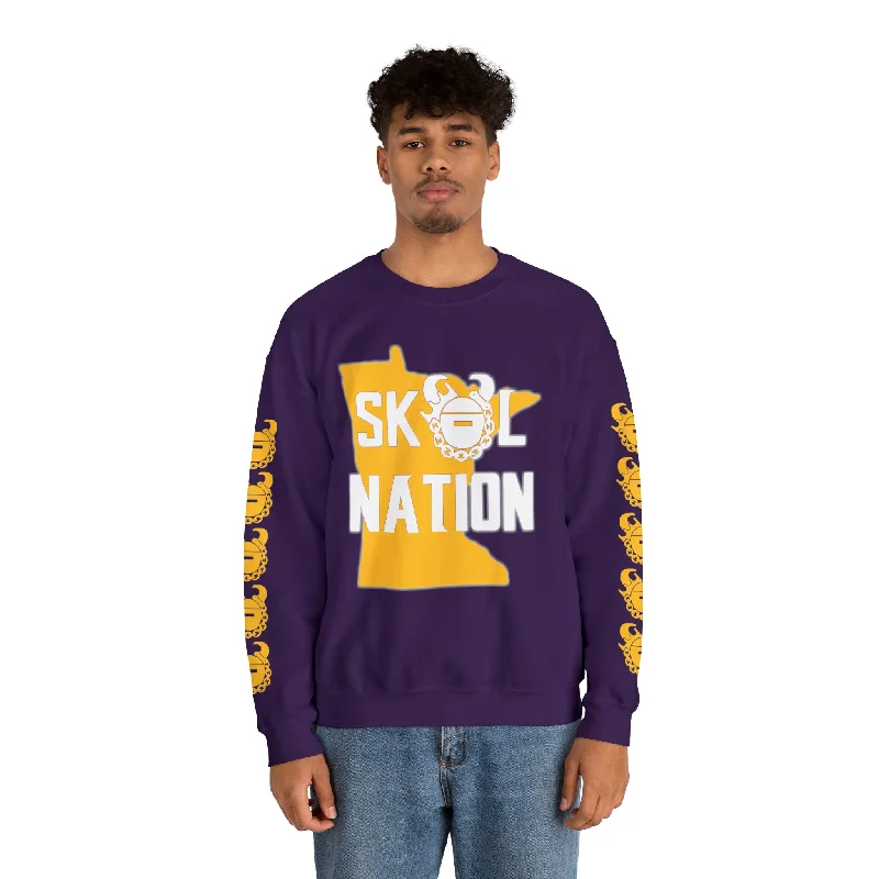 Unisex Heavy Blend™ Crewneck - MN Nation + Game Day Helmet (Sleeves)