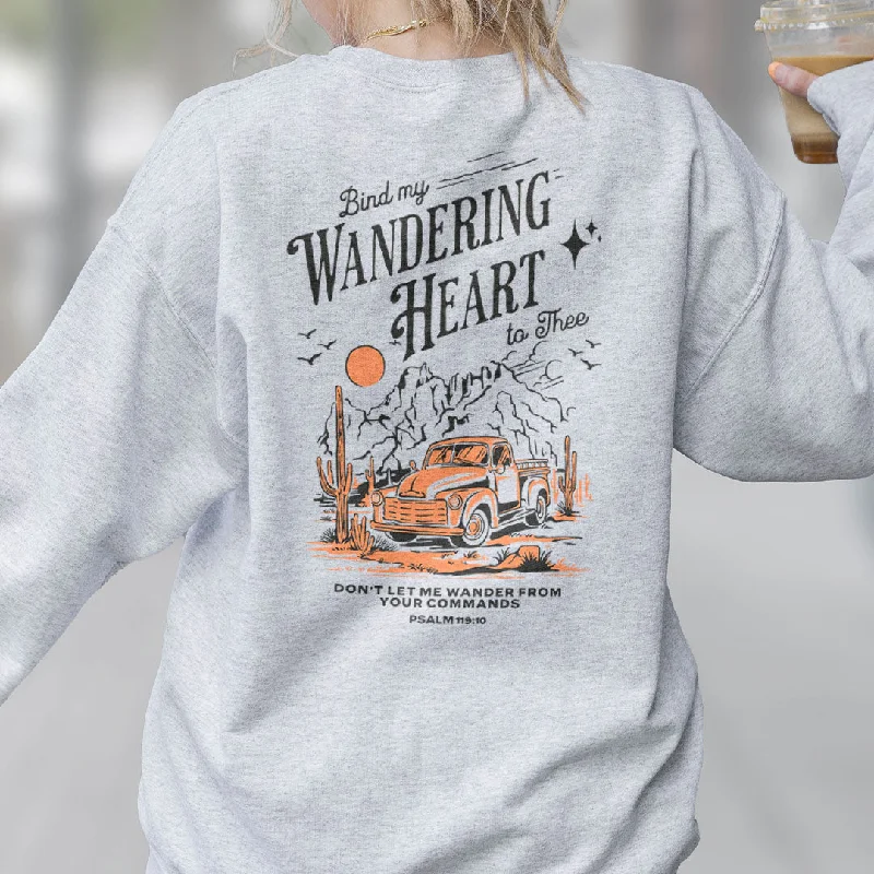 Bind my Wandering Heart Back Print Sweatshirt