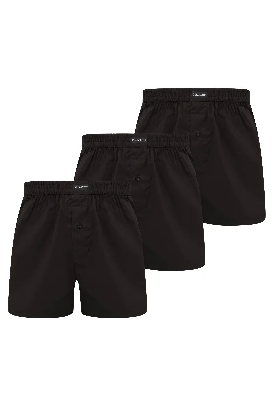 Lyle & Scott - Jericho Pack Of 3 Mixed Woven Black - Boxershorts