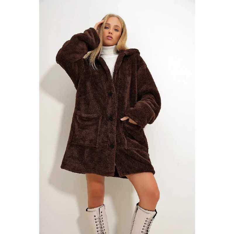 Brown Teddy Coat Jacket