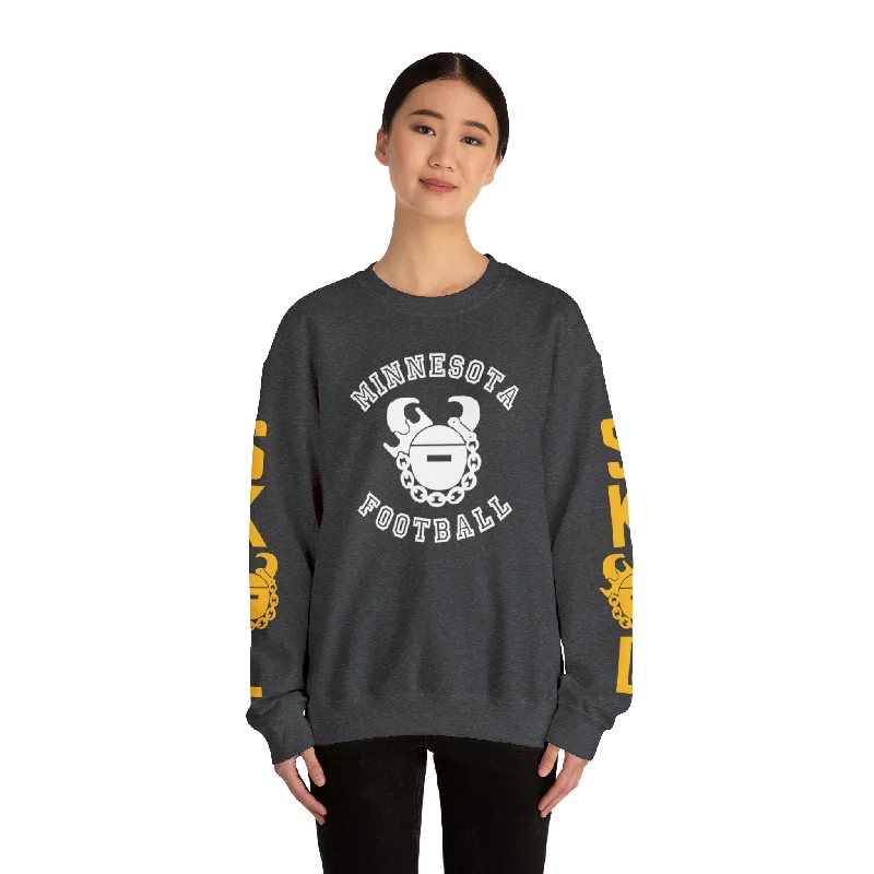 Unisex Heavy Blend™ Crewneck - Minnesota Football + Game Day Helmet (Sleeves)