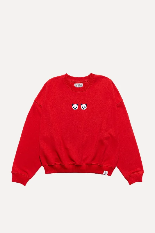 Chi & Chi Oversize SuperSoft Sweatshirt - Kırmızı