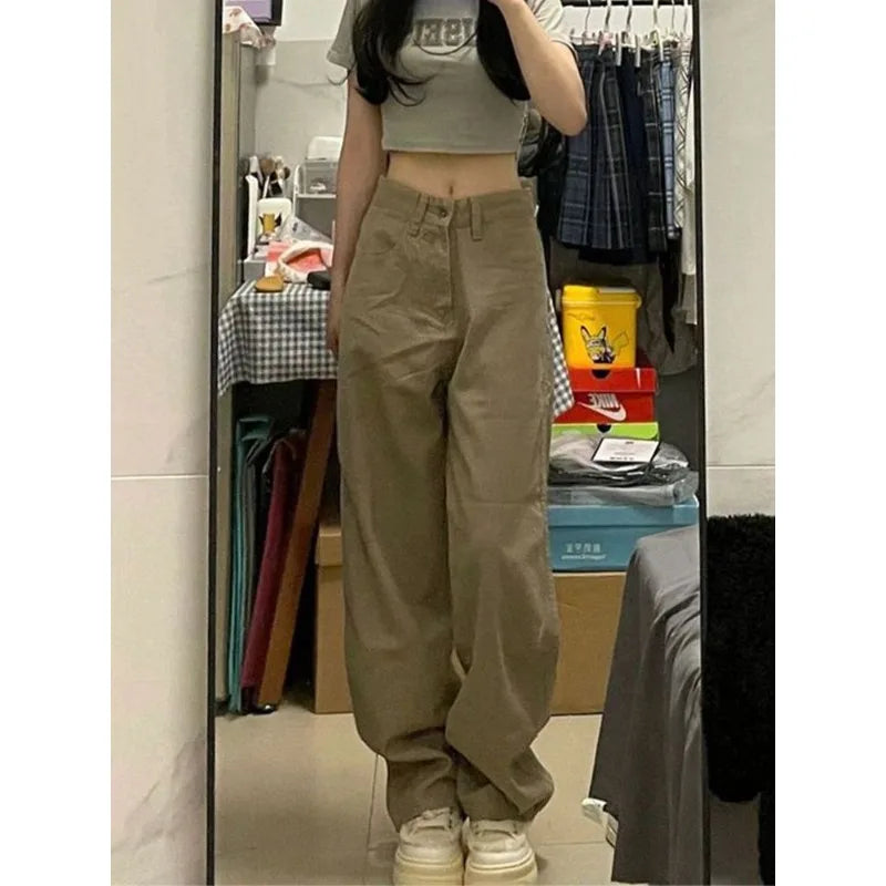 Oversized Vintage Streetwear Korean Fashion Harajuku Spring Casual Sports Sweatpants Aesthetic Jeans