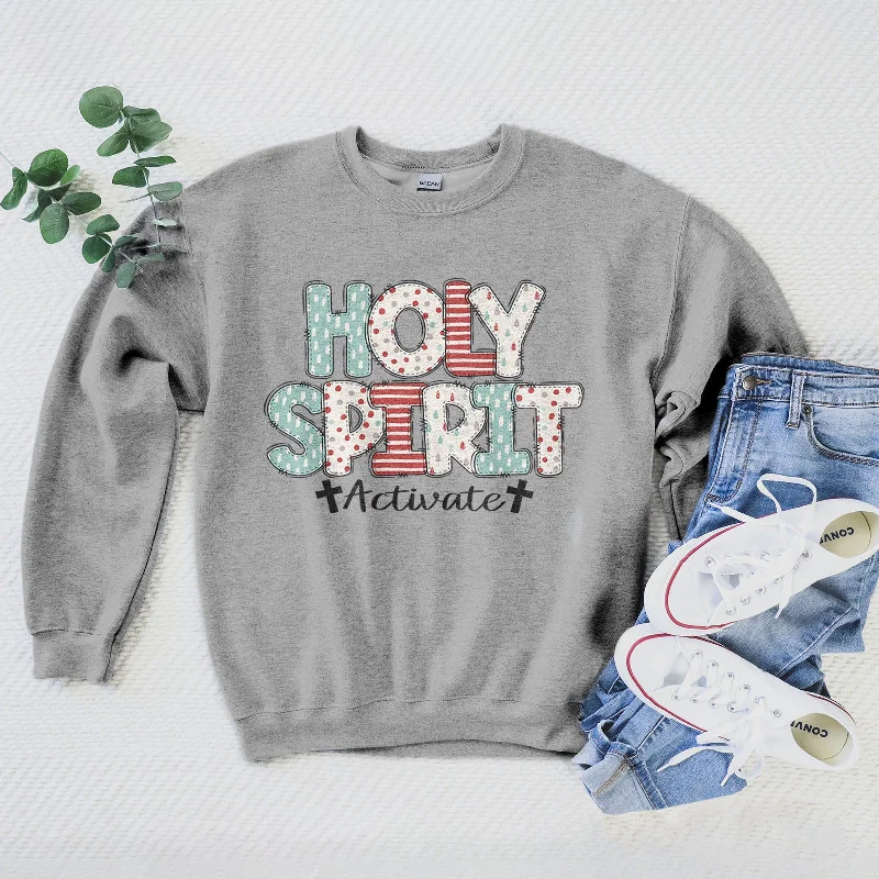 Holy Spirit Activate Patchwork Sweatshirt