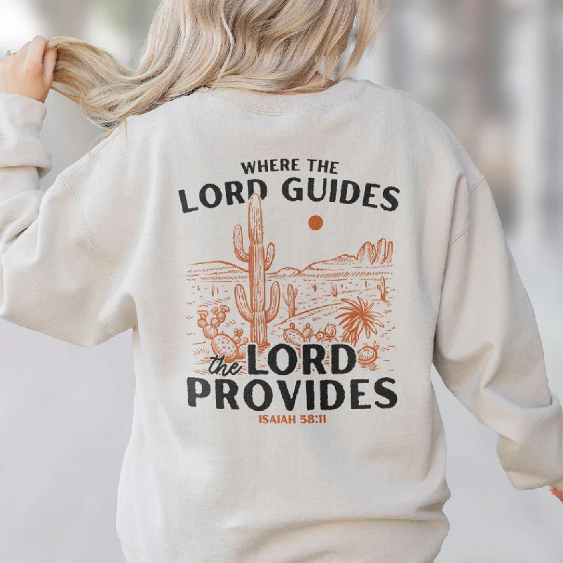 The Lord Provides Isaiah 54:11 Back Print Sweatshirt