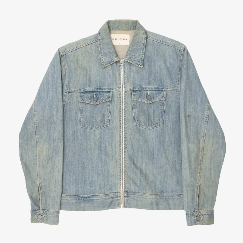 Light Zip Denim Jacket