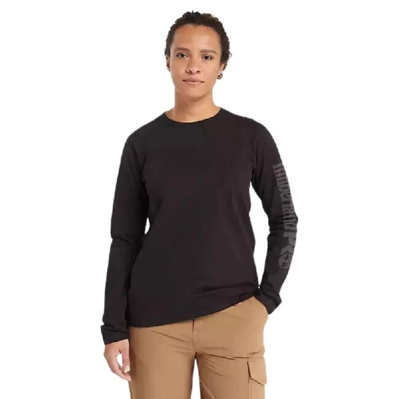 Women's Timberland PRO® Cotton Core Long-Sleeve T-Shirt TB0A6D8J001 - Black