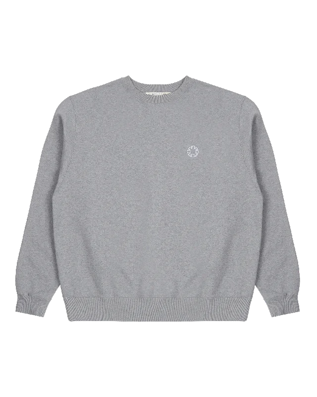 GREY BOXY CREWNECK SWEATSHIRT