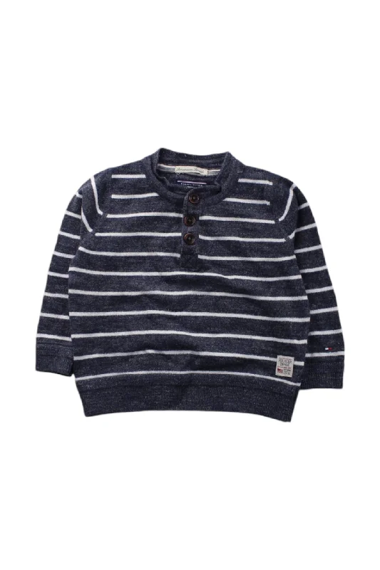 Tommy Hilfiger Striped Buttoned Sweatshirt 6-12M