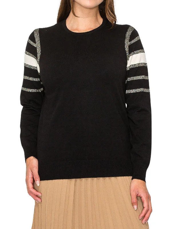 Sweater w/ Shimmer Stripes