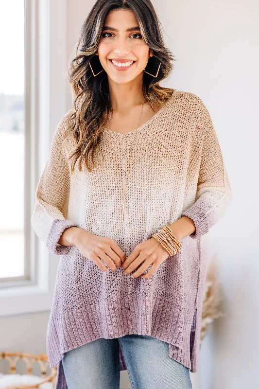 Can't Go On Without You Mocha Brown Ombre Sweater