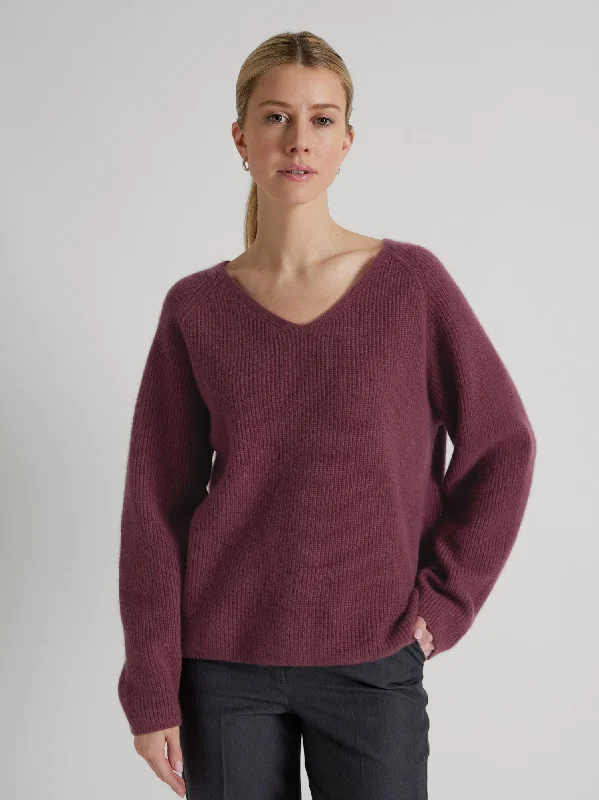 Cashmere sweater "Maya" - Wild plum