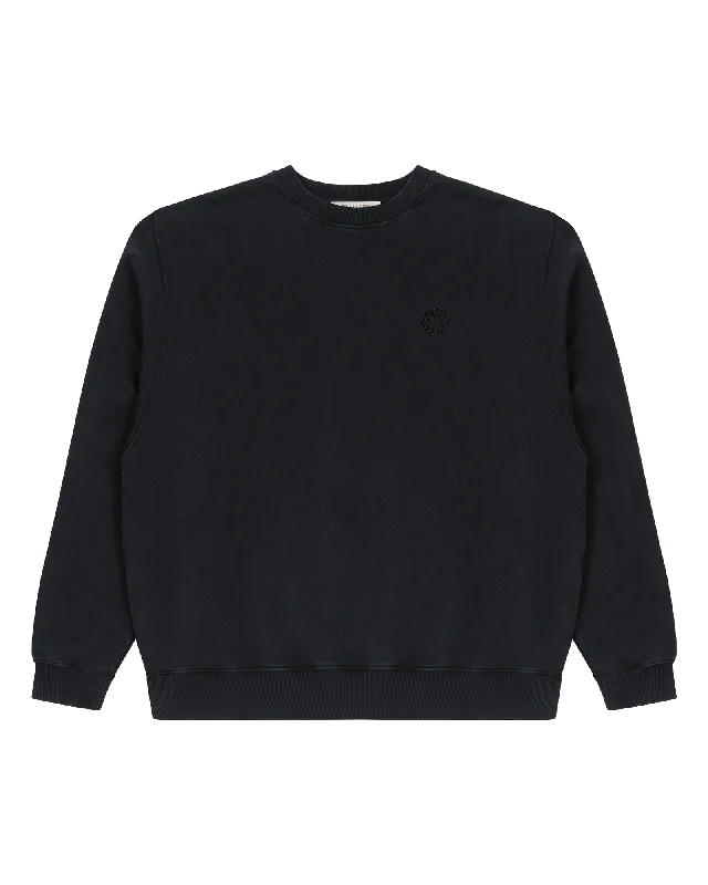 CHARCOAL GREY BOXY CREWNECK SWEATSHIRT