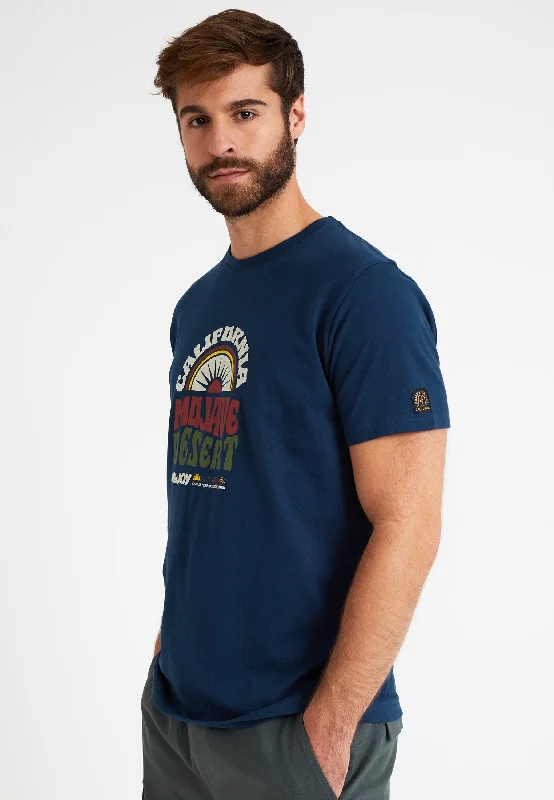 T-Shirt homme bleu motif devant