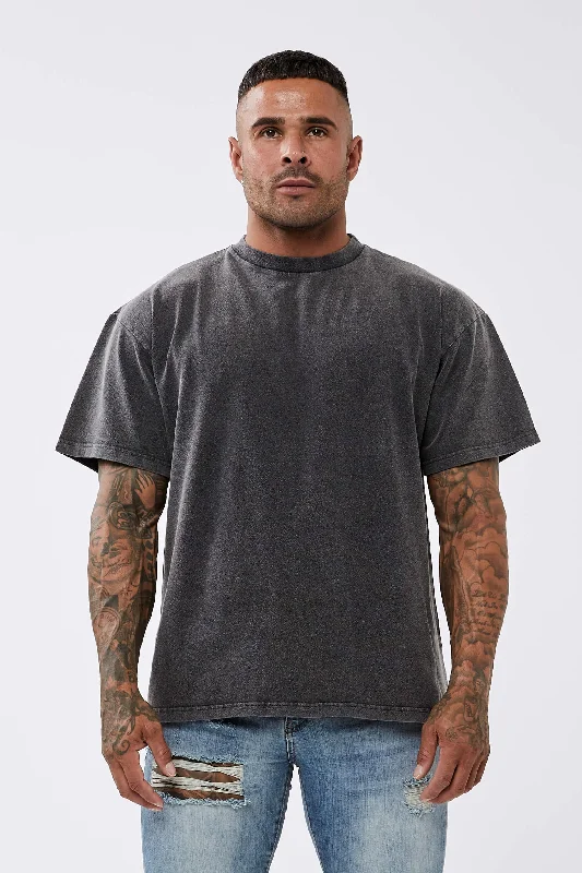 LEGEND* BASICS OVERSIZED T-SHIRT - WASHED GREY