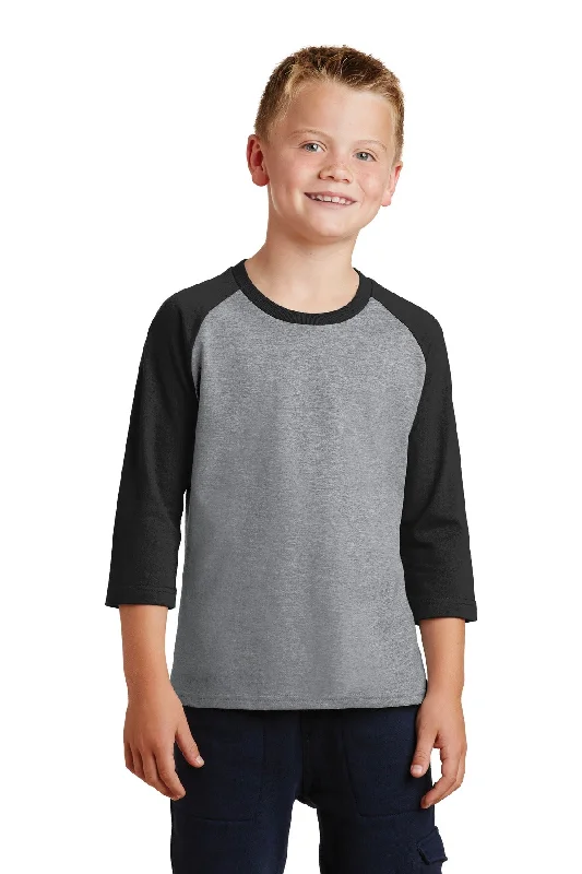 Port & Company Youth Core Blend 3/4-Sleeve Raglan Tee. PC55YRS