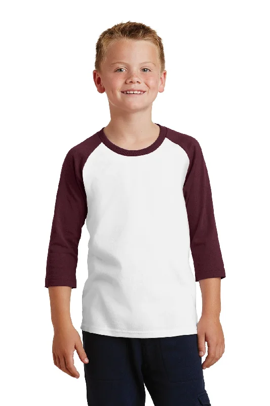 White/ Athletic Maroon