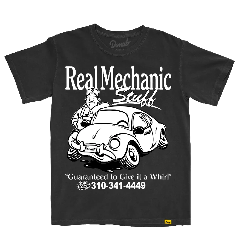 Real Mechanic Stuff Give It A Whirl T-Shirt - Black