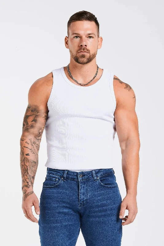 RIBBED VEST - WHITE