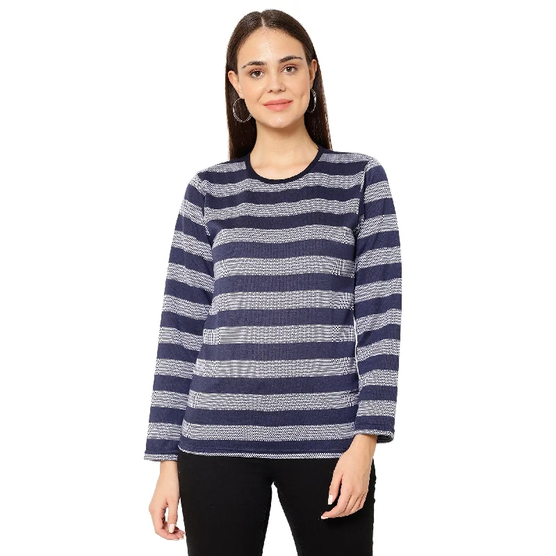 Vimal Jonney Dark Blue Color Full Sleeve Tshirt For Women