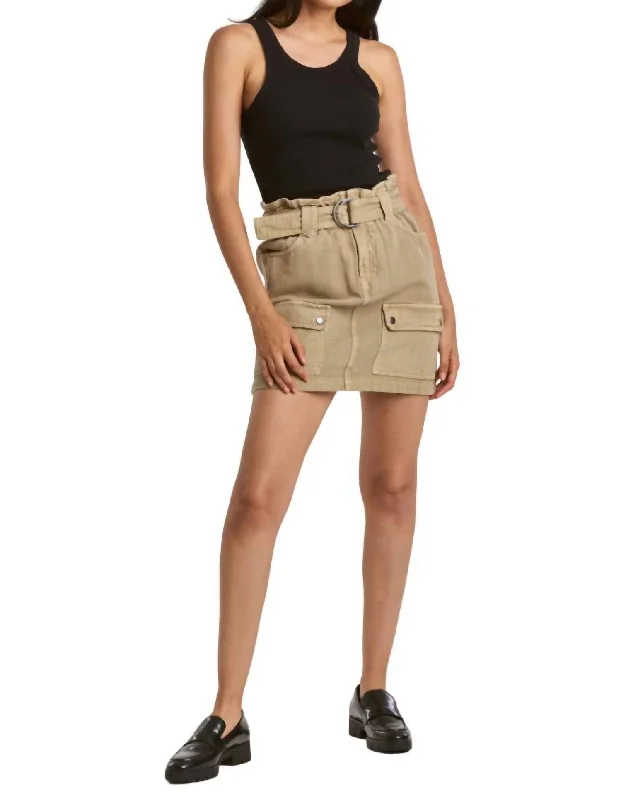 Fammie Cargo Skirt In Khaki