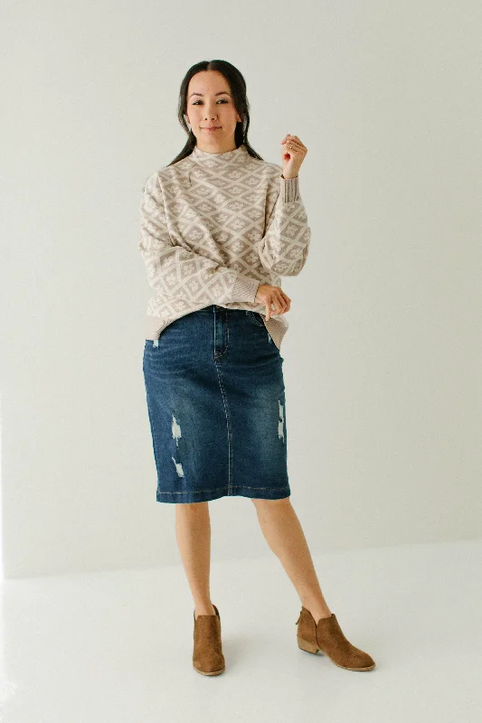 'Indie' Distressed Denim Skirt