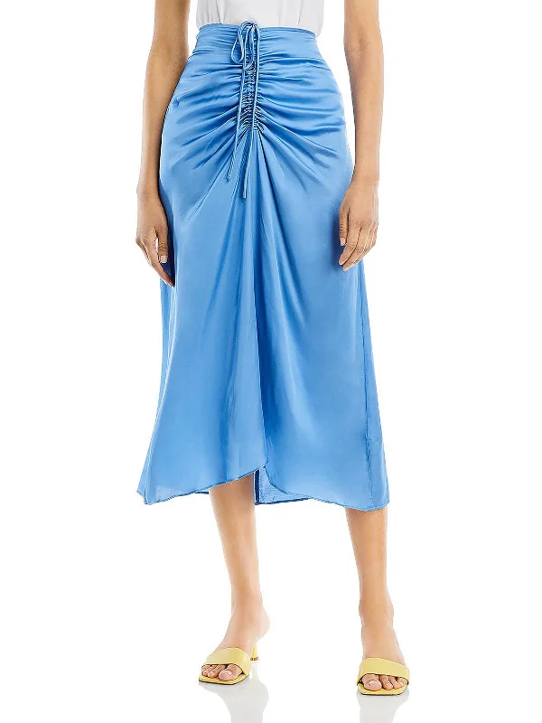 Natasha Womens Front-Tie Long Midi Skirt