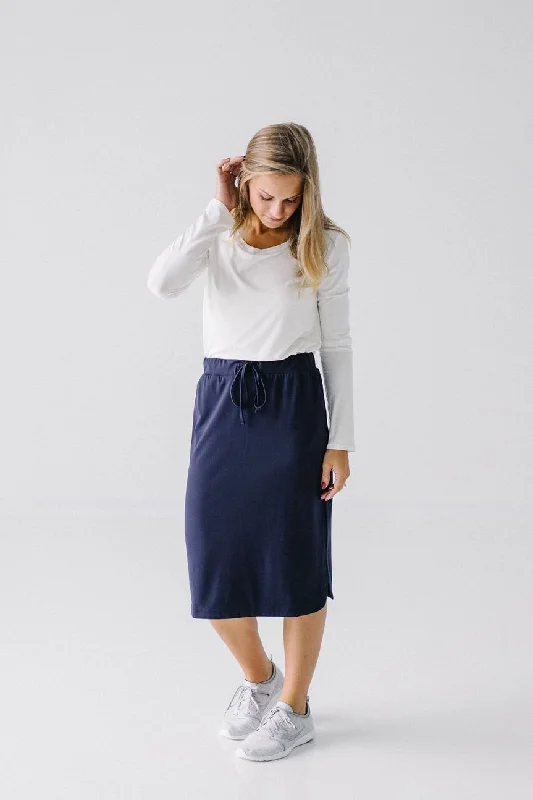 'Olivia' Skirt in Classic Navy FINAL SALE