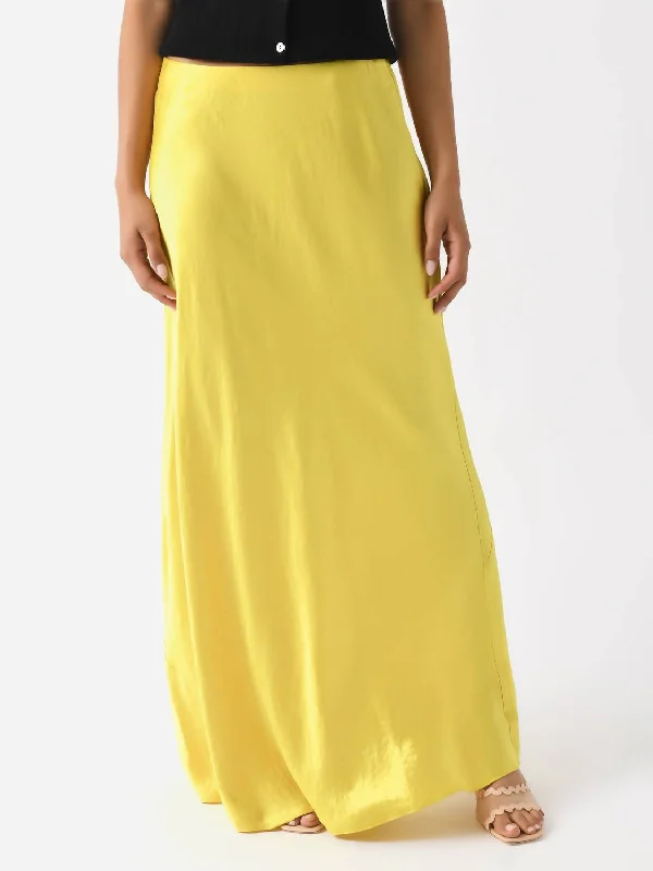 Satin Maxi Skirt In Danjou