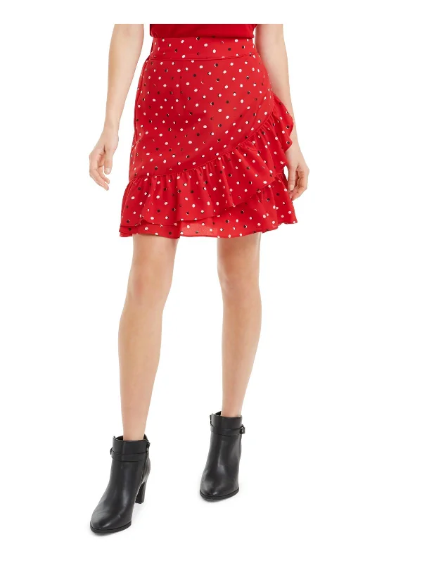 Womens Printed Ruffled Skirt