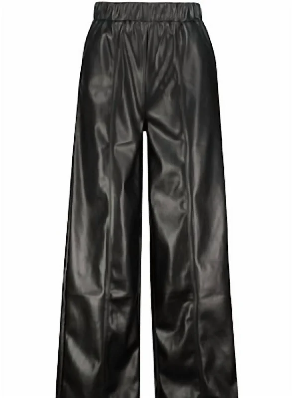 Gia Vegan Leather Pants In Black