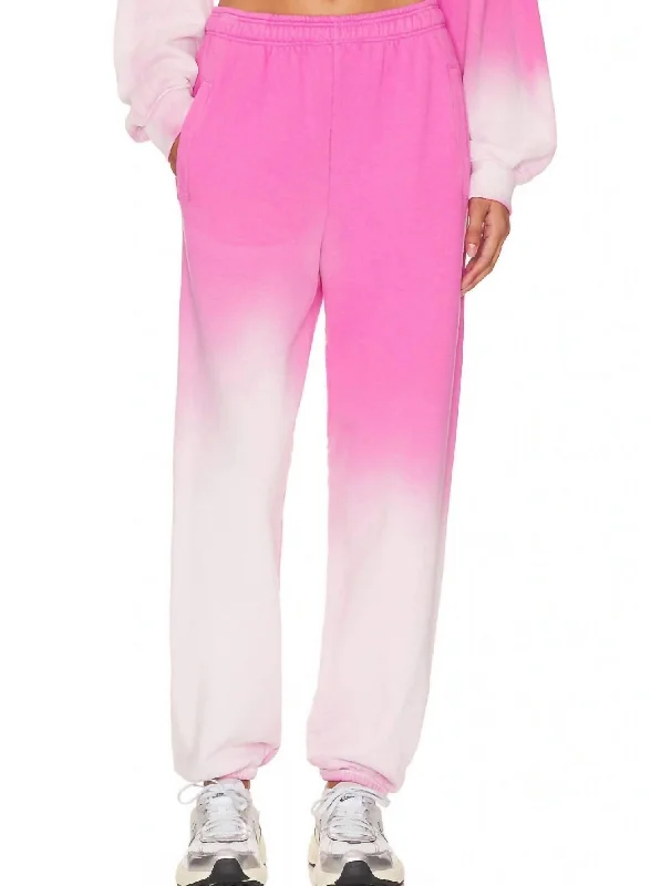 Ombre Sweatpants In Flamingo Ombre